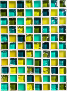 Seramik Mozaik Sarı ve Yeşil