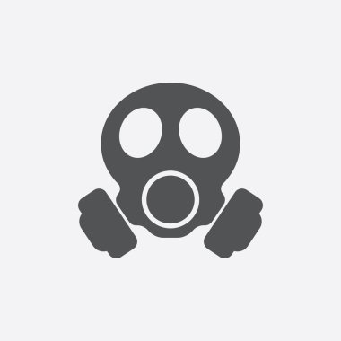 Vektör çizim için web ve hareket eden gaz maskesi simgesi