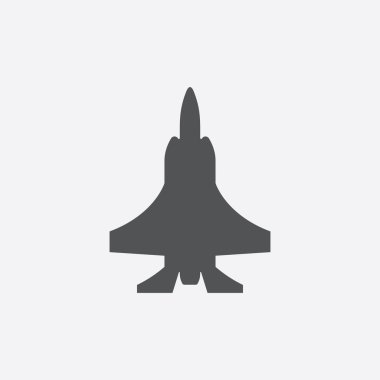 Jet avcı uçağı simge vektör çizim için web ve hareket eden
