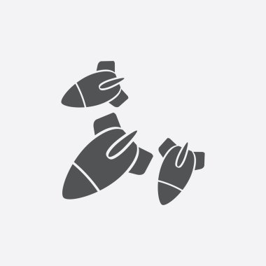 Vektör çizim için web ve hareket eden hava saldırılarına maruz kalan simgesi