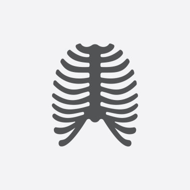 Kaburga simge vektör çizim için web ve hareket eden