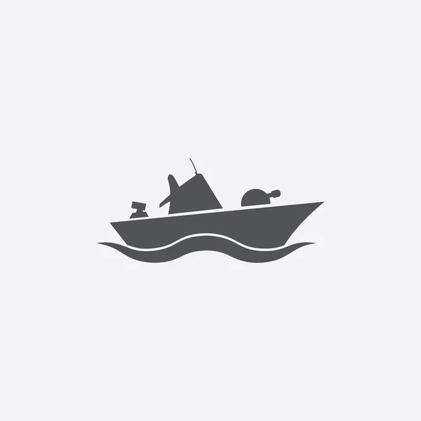 Ícone de navio de guerra de ilustração vetorial para web e mobile — Vetor de Stock