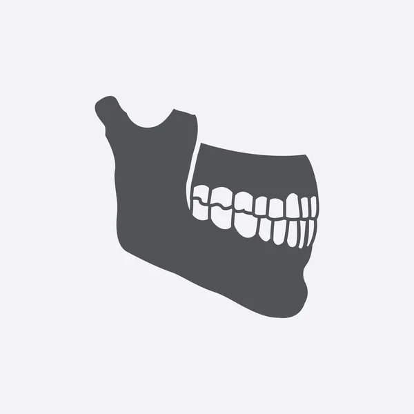 Icono de mandíbula de ilustración vectorial para web y móvil — Archivo Imágenes Vectoriales