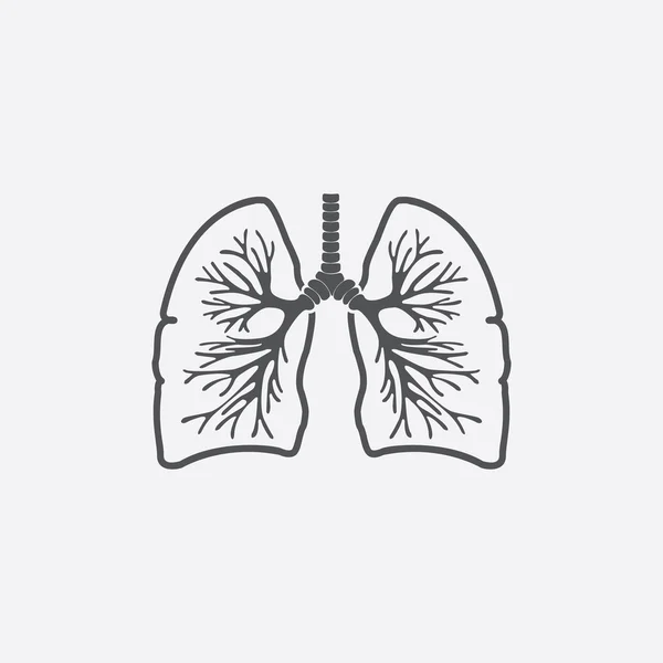 Web とモバイルのベクトル図の肺アイコン — ストックベクタ