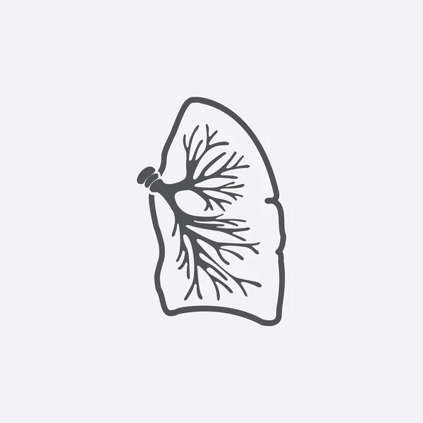 Lungs icono de ilustración vectorial para web y móvil — Archivo Imágenes Vectoriales