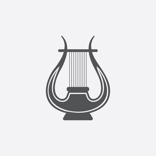 Lyre icon of vector illustration for web and mobile