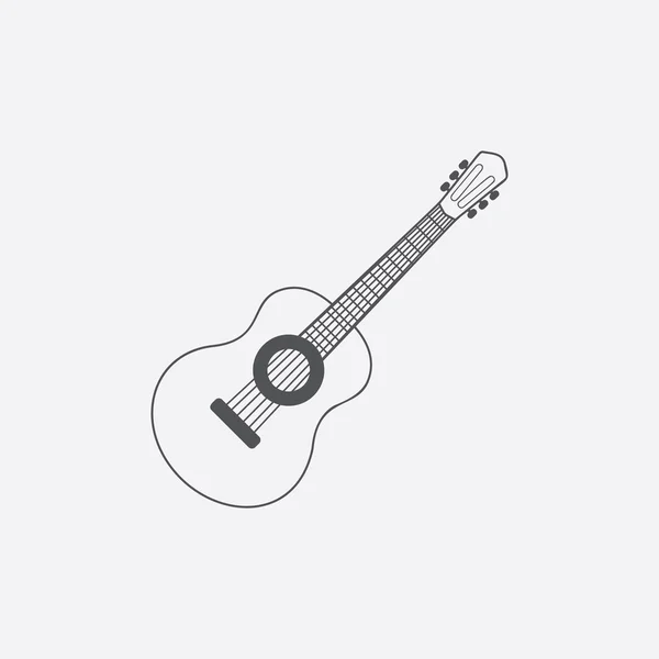 Web とモバイルのベクトル図のギターのアイコン — ストック写真