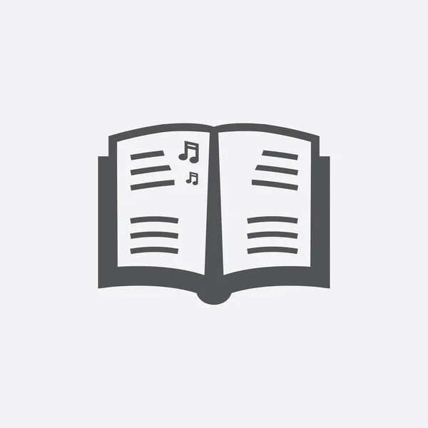 Icona musicale del libro di illustrazione vettoriale per web e mobile — Foto Stock