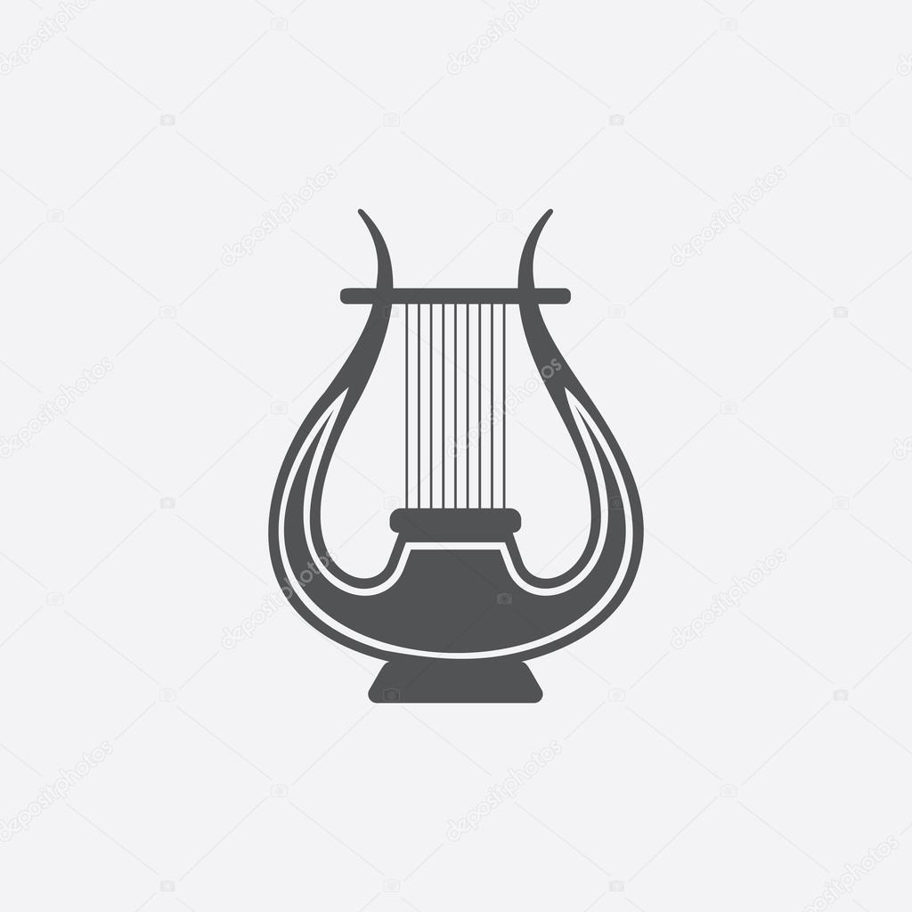 Lyre icon of vector illustration for web and mobile