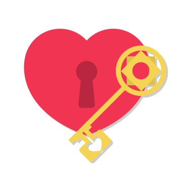 Web tasarımı için anahtar düz simgesi. 