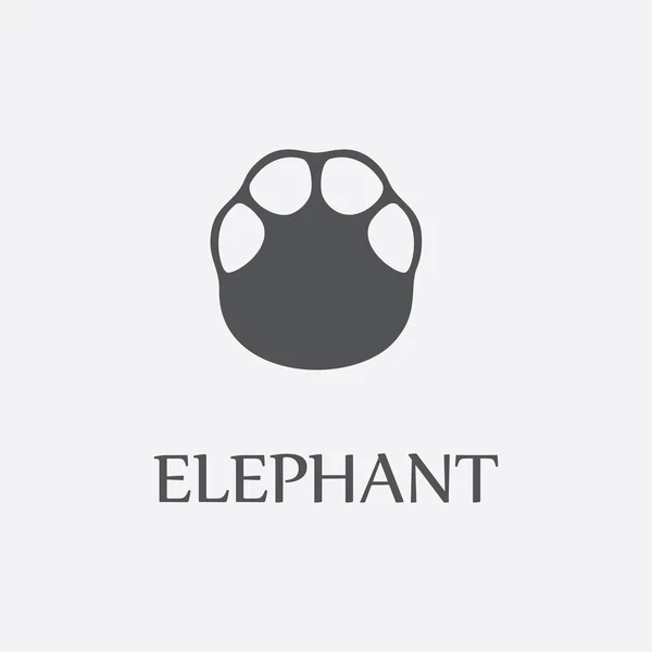 Elefante impressão preto ícone simples para web design . —  Vetores de Stock