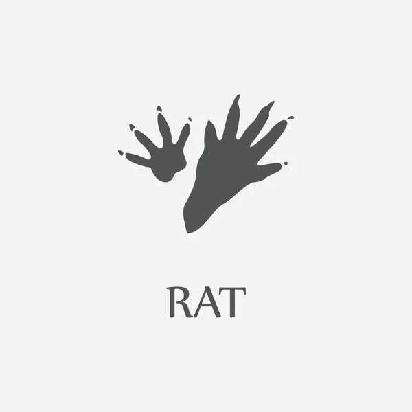 Szczur wydruku czarne proste ikona dla web design. — Wektor stockowy
