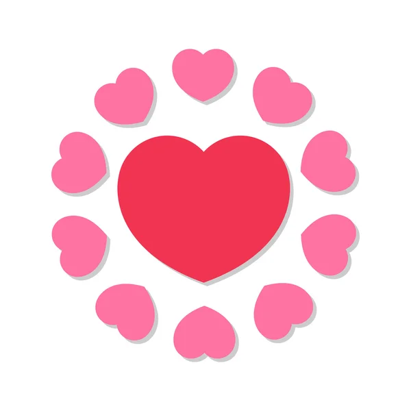 Hearts flat icon for web design. — Stock Vector
