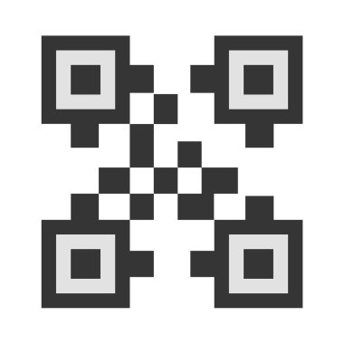 QR-code vektör simge Illustrator web için