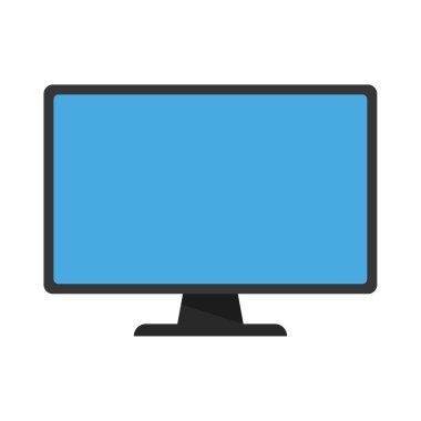 Monitör vektör simge Illustrator web için