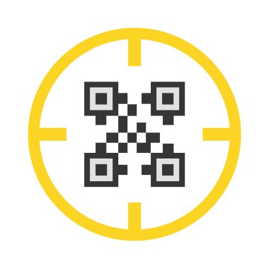 QR-code vektör simge Illustrator web için