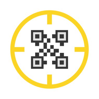 QR-code vektör simge Illustrator web için