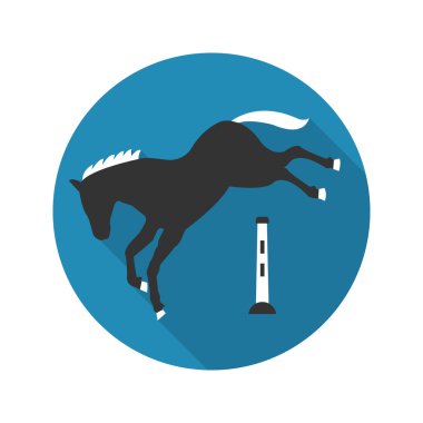 Vektör çizim için web ve hareket eden at simgesi