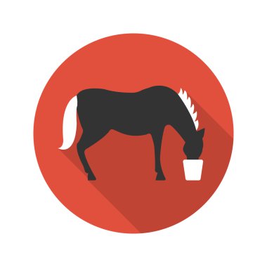 Vektör çizim için web ve hareket eden at simgesi