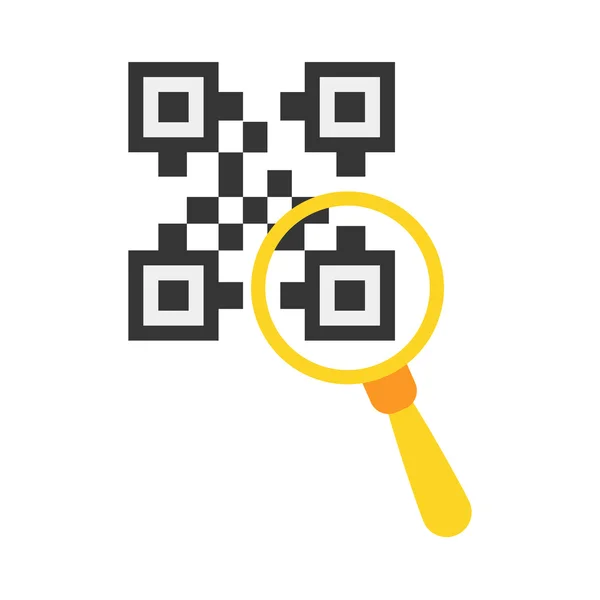 Ilustrador de ícone de vetor de código QR para web — Vetor de Stock