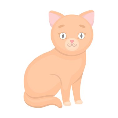 Kedi simge vektör çizim için web ve hareket eden