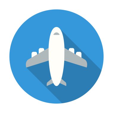 Vektör çizim için web ve hareket eden uçak simgesini