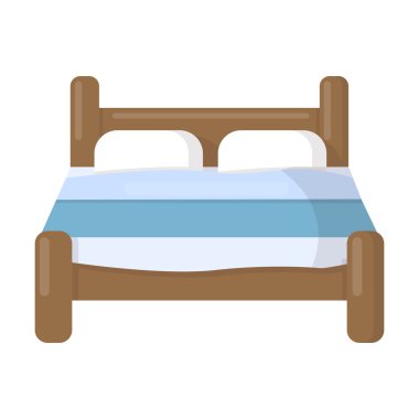 Yatak simge vektör çizim için web ve hareket eden