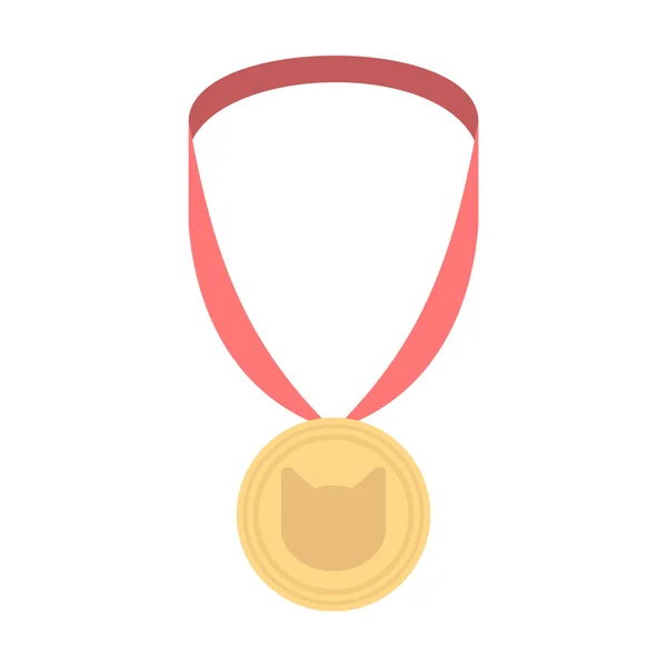 Kat medaille icoon van vectorillustratie voor web en mobiel — Stockvector