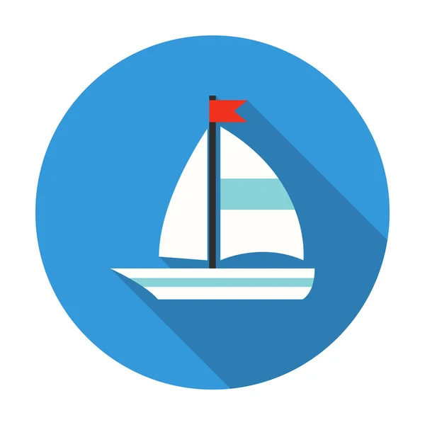 Icona yacht a vela di illustrazione vettoriale per web e mobile — Vettoriale Stock