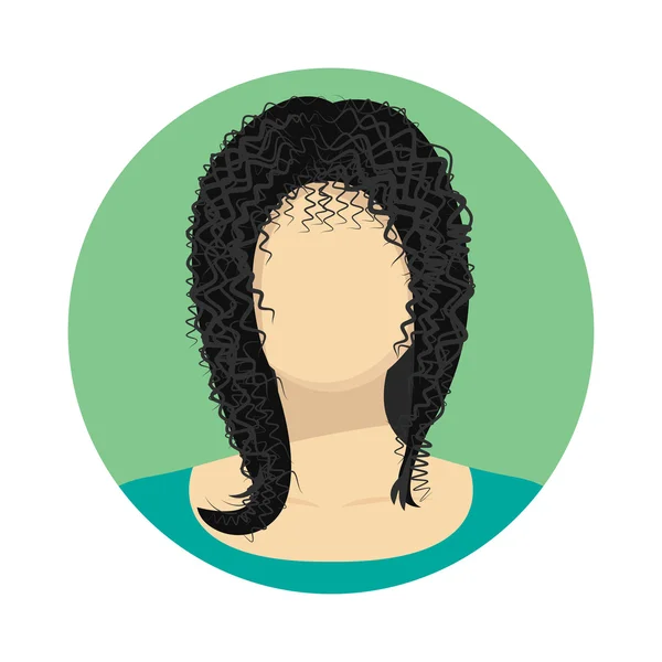 Ícone de rosto feminino de ilustração vetorial para web e celular — Vetor de Stock