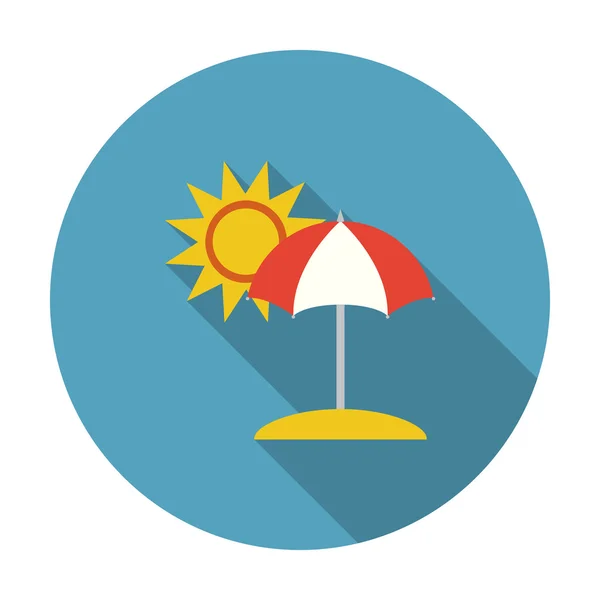 Icono de playa de ilustración vectorial para web y móvil — Vector de stock