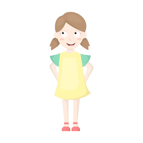 Icono de niña de ilustración vectorial para web y móvil — Vector de stock