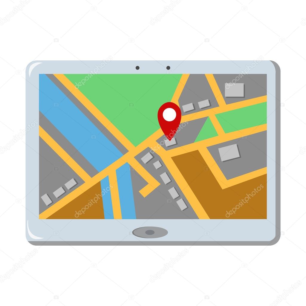 GPS icon of vector illustration for web and mobile