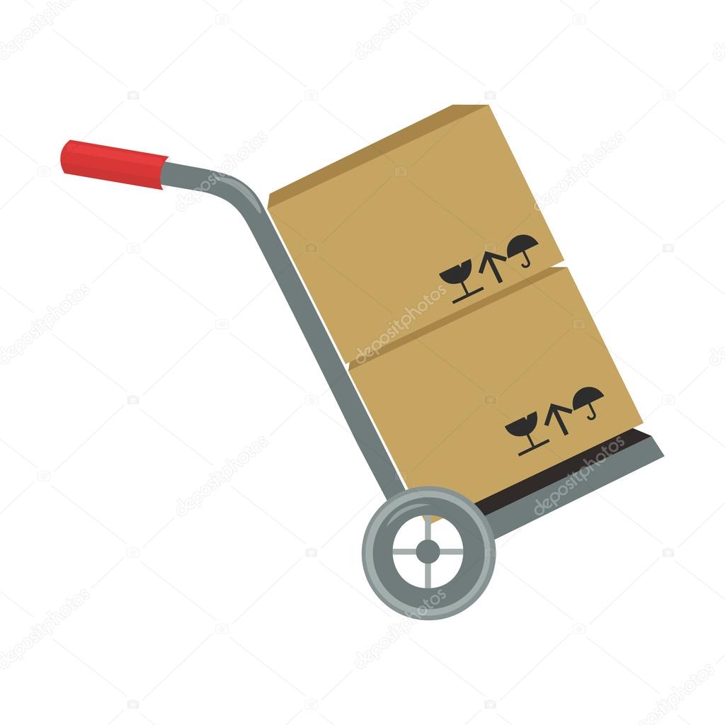 Truck with boxes icon of vector illustration for web and mobile design