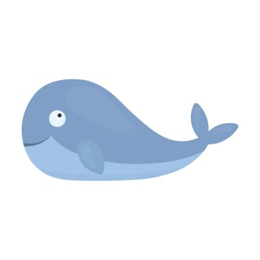 Balina simgesi karikatür. Hayvan simgesi büyük hayvanlar kümesinden tek.