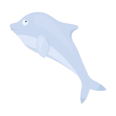 Yunus simgesi karikatür. Hayvan simgesi büyük hayvanlar kümesinden tek.