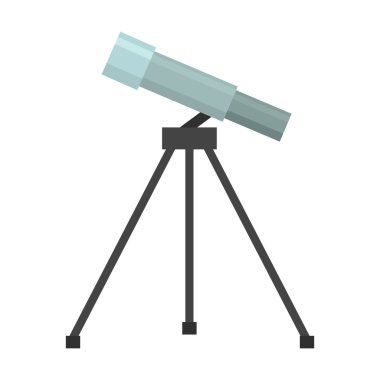 Teleskop simgesi karikatür. Büyük okul, üniversite seti tek eğitim simgesi.