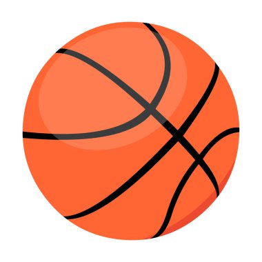 Basketbol simgesi karikatür. Tek spor idolü büyük fitness, sağlıklı, egzersiz seti.