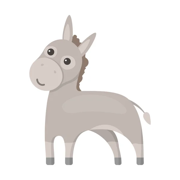 Icône d'âne dessin animé. Singe icône animale des grands animaux ensemble . — Image vectorielle