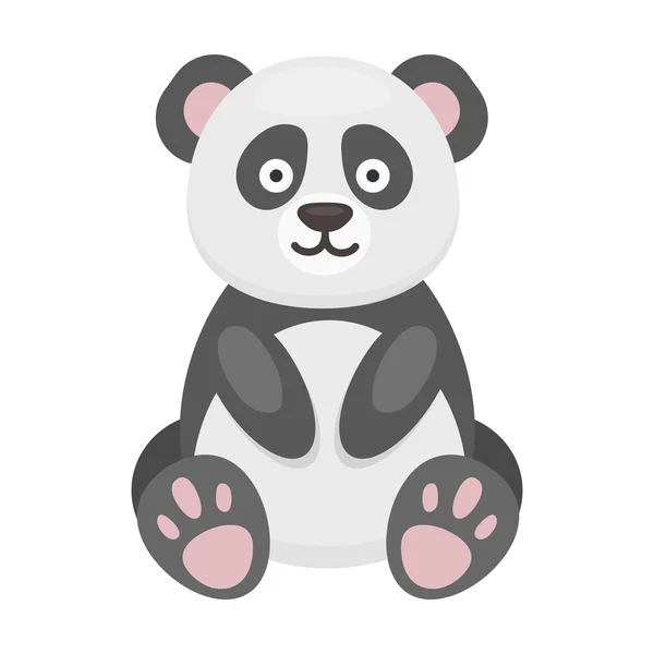 Panda ikonját rajzfilm. Egyetlen állat ikon a nagy állatok készlet. — Stock Vector