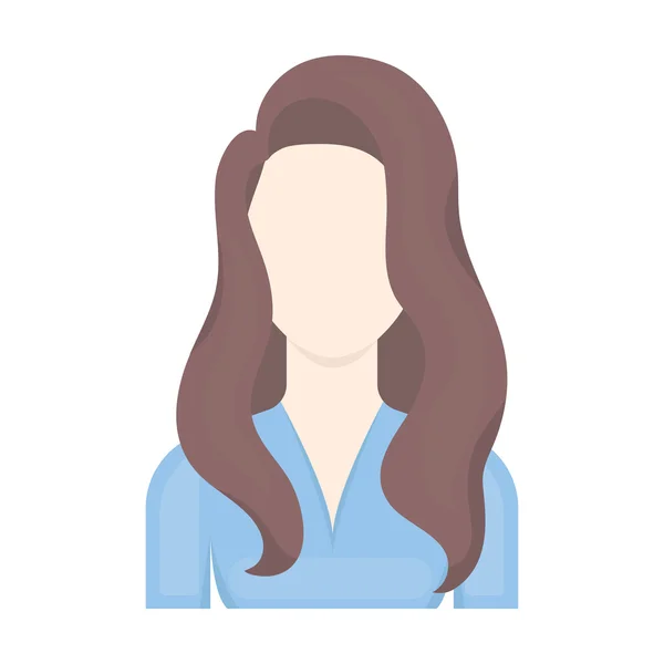 Kvinna ikonen tecknad. Enda avatar, personer från den stora avataren Ikonuppsättning. — Stock vektor