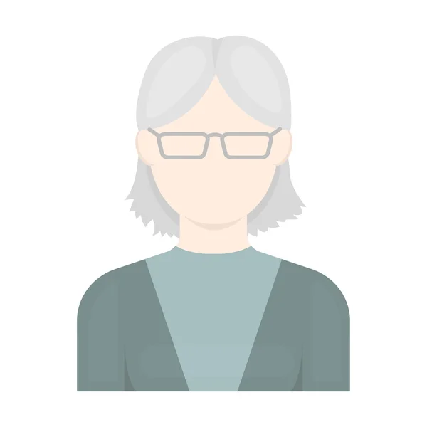 Abuela icono de dibujos animados. Avatar individual, icono de peaople del gran conjunto de avatar . — Vector de stock