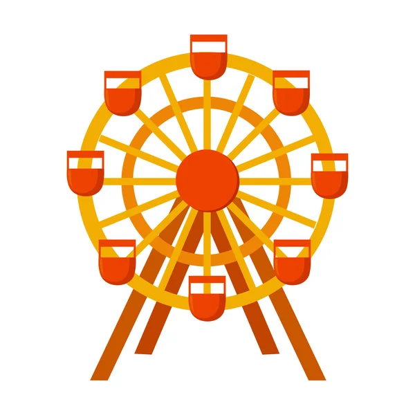 Pariserhjul ikon tecknad. En byggnadsikon från storstadens infrastruktur uppsättning. — Stock vektor