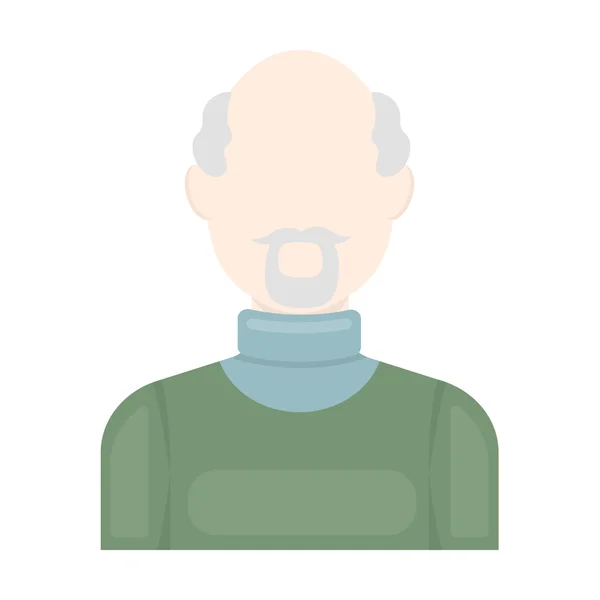 Desenho animado do ícone da barba cinzenta. Único avatar, ícone de Peaople do grande avatar set . — Vetor de Stock