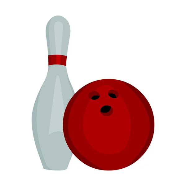 Bowling Ikone Karikatur. einzelne Sport-Ikone aus dem großen Fitness, gesund, Workout-Set. — Stockvektor