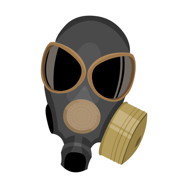 Gas masks icon cartoon. Single weapon icon from the big ammunition, arms set.