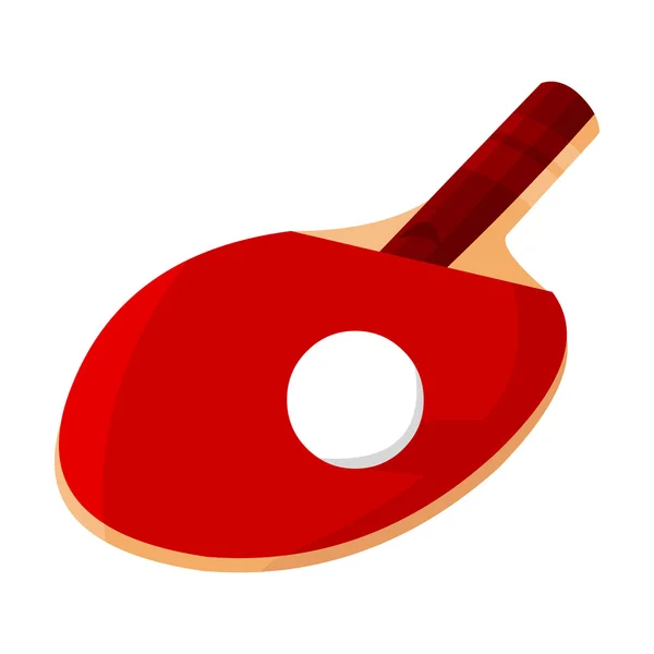 Ping-pong icono de dibujos animados. Icono de deporte único de la gran condición física, saludable, conjunto de ejercicios . — Vector de stock