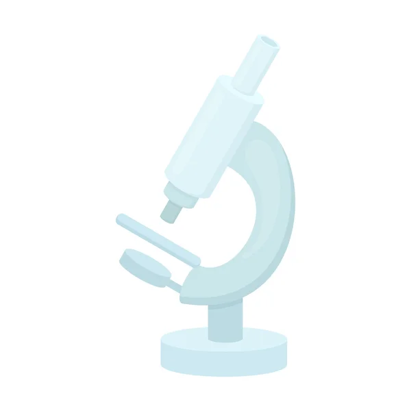 Caricature d'icône de microscope. Icône de médecine unique du grand ensemble médical, soins de santé . — Image vectorielle