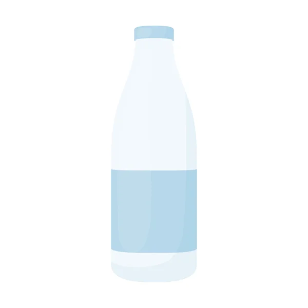 Bottiglia icona del latte cartone animato. Singolo bio, eco, icona del prodotto biologico dal grande set di latte . — Vettoriale Stock