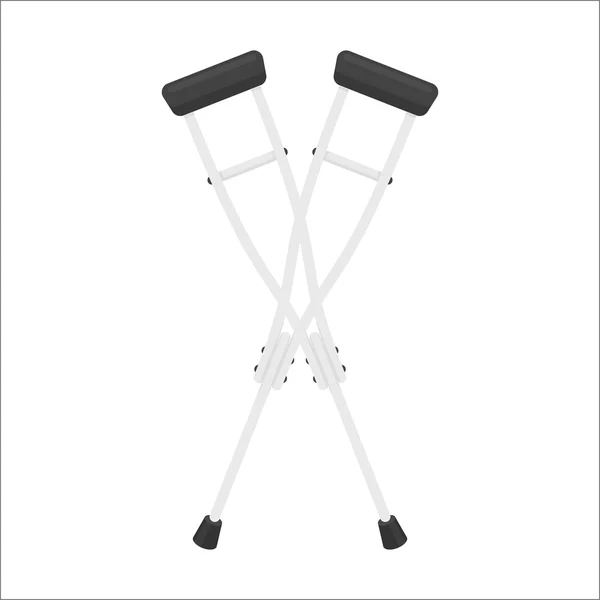 Crutches icono de dibujos animados. Icono de medicina única del gran conjunto médico y sanitario . — Vector de stock
